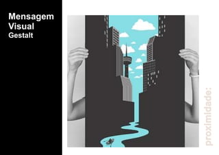 Mensagem
Visual
Gestalt
proximidade:
 