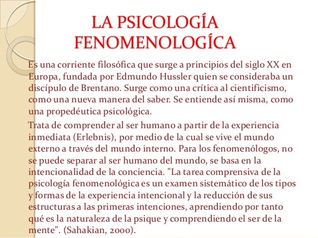 Teoria de la Gestalt y psicología fenomenologíca