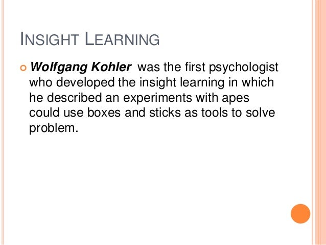 wolfgang kohler insight learning pdf