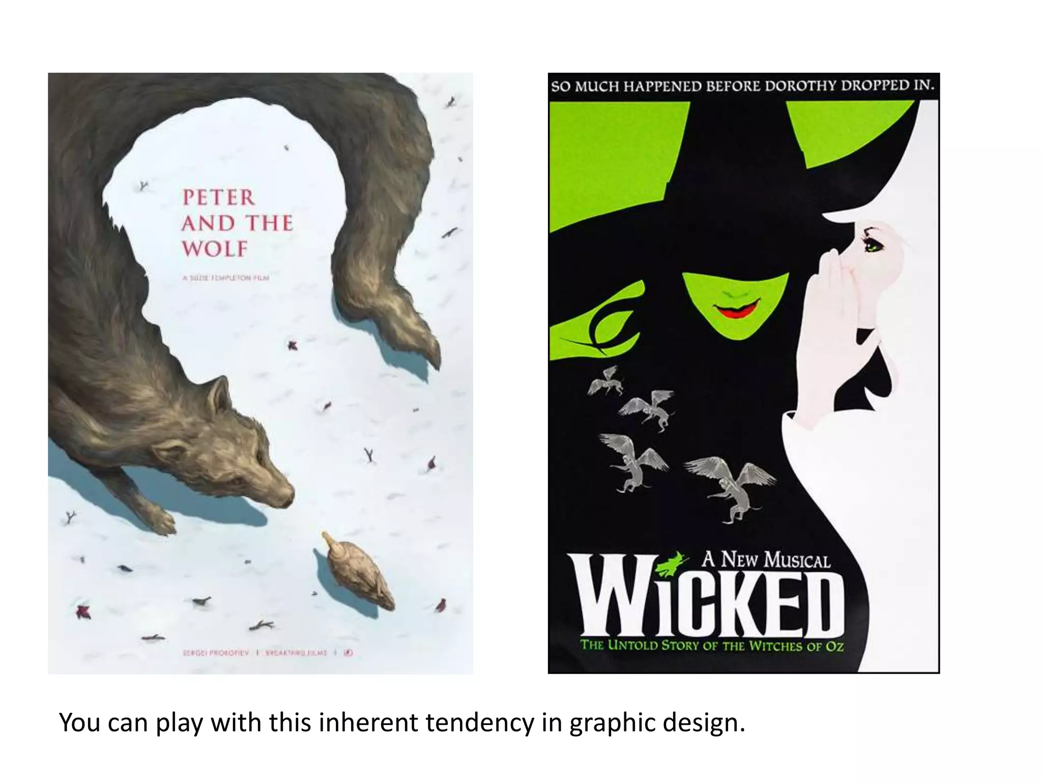 You can play with this inherent tendency in graphic design.