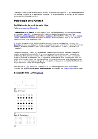 Gestalt Psicología