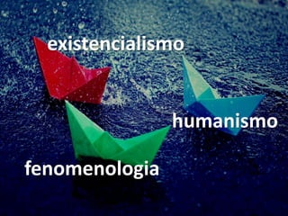 existencialismo
humanismo
fenomenologia
 