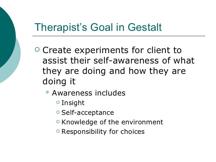 Gestalt Therapy an Introduction