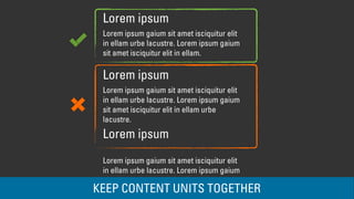 Lorem ipsum 
Lorem ipsum gaium sit amet isciquitur elit 
in ellam urbe lacustre. Lorem ipsum gaium 
sit amet isciquitur elit in ellam. 
Lorem ipsum 
Lorem ipsum gaium sit amet isciquitur elit 
in ellam urbe lacustre. Lorem ipsum gaium 
sit amet isciquitur elit in ellam urbe 
lacustre. 
Lorem ipsum 
! 
Lorem ipsum gaium sit amet isciquitur elit 
in ellam urbe lacustre. Lorem ipsum gaium 
sit amet isciquitur elit in ellam urbe 
KElaEcPus tCreO. NTENT UNITS TOGETHER 
 