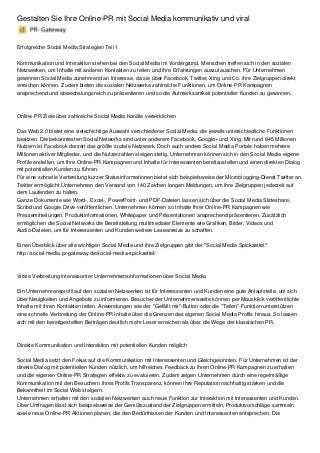 Gestalten Sie Ihre Online Pr Mit Social Media Kommunikativ Und Viral