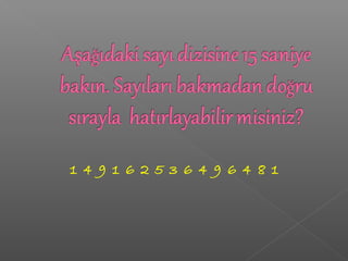 1 4 9 1 6 2 5 3 6 4 9 6 4 8 1
 