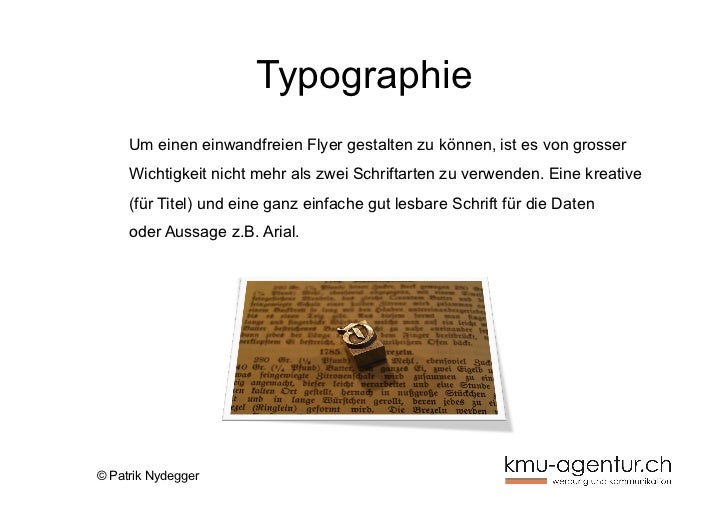Gestaltung Eines Flyer