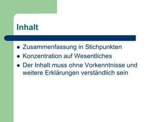 Gestaltung eines Lernplakates