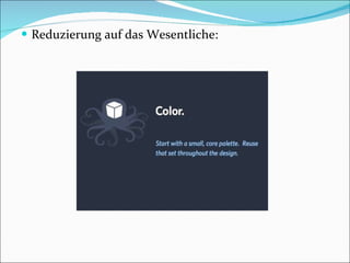 Reduzierung auf das Wesentliche: 
