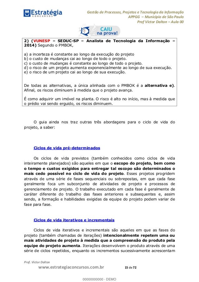 Curso de gestao de projetos sp