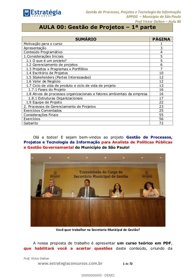 Curso de gestao de projetos sp