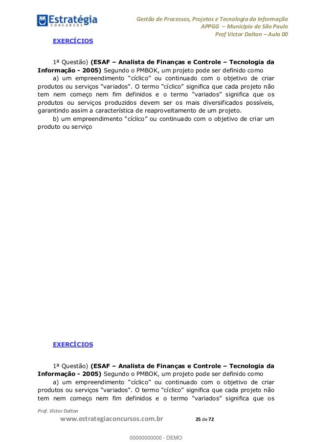 Curso de gestao de projetos sp