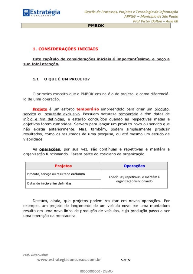 Curso de gestao de projetos sp