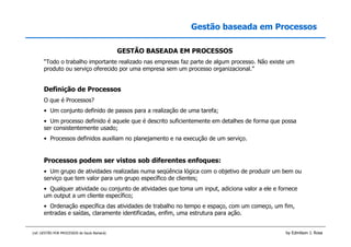Gestao baseada processos PPT