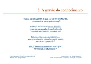 Gestão do Conhecimento e Sistemas de Informação