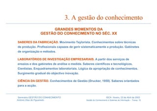 Gestão do Conhecimento e Sistemas de Informação