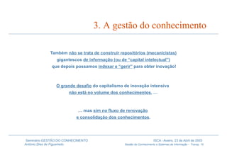 Gestão do Conhecimento e Sistemas de Informação