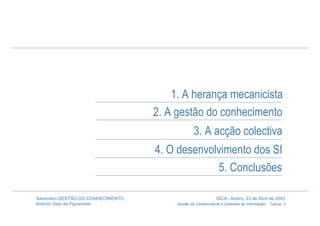 Gestão do Conhecimento e Sistemas de Informação