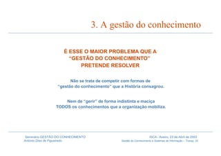 Gestão do Conhecimento e Sistemas de Informação