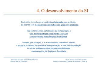 Gestão do Conhecimento e Sistemas de Informação
