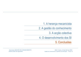 Gestão do Conhecimento e Sistemas de Informação