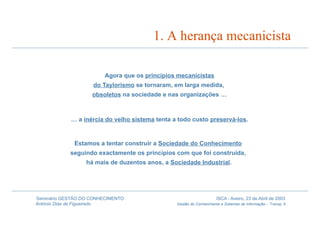 Gestão do Conhecimento e Sistemas de Informação
