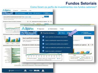 Pacheco et. al. 2012 
Fundos Setoriais 
Como foram os perfis de investimentos nos fundos setoriais? 
 