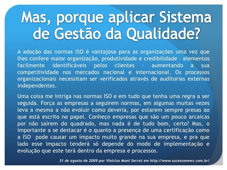Monografia gestao da qualidade