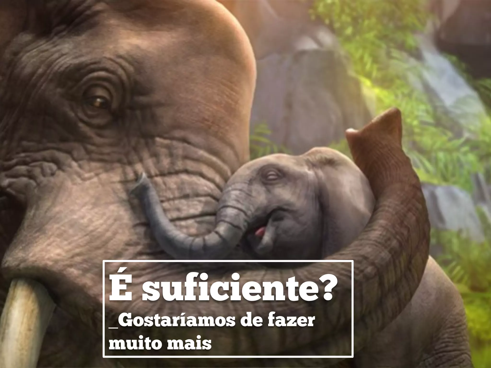 É suficiente?
_Gostaríamos de fazer
muito mais
 