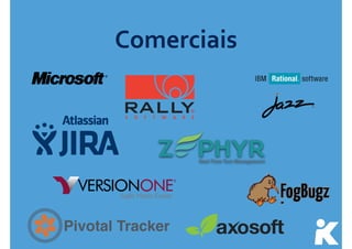 Comerciais 
Pivotal Tracker 
 