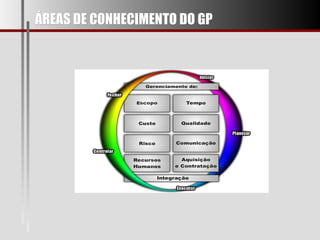 ÁREAS DE CONHECIMENTO DO GP 