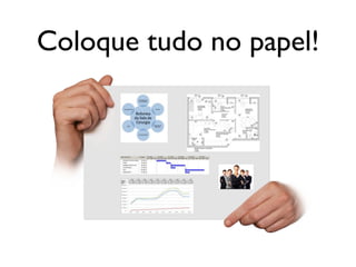Coloque tudo no papel!

 