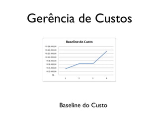 Gerência de Custos

Baseline do Custo

 