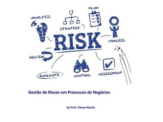 by Prof. Cloves Rocha
Gestão de Riscos em Processos de Negócios
 