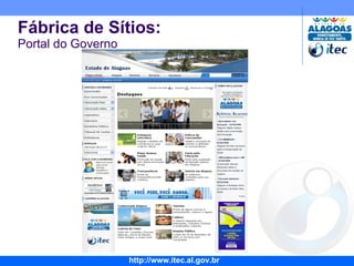 Fábrica de Sítios: Portal do Governo 