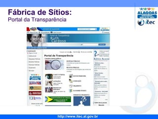Fábrica de Sítios: Portal da Transparência 