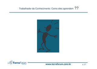 Trabalhador do Conhecimento: Como eles aprendem   ??




                                                       p. 27
 
