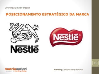 Diferenciação pelo Design


 POSICIONAMENTO ESTRATÉGICO DA MARCA




                                                                    11

                            Marketing| Gestão do Design de Marcas
 