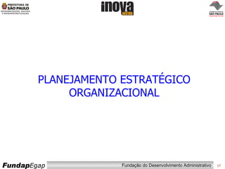 PLANEJAMENTO ESTRATÉGICO ORGANIZACIONAL 