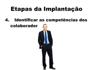 Etapas da Implantação
4. Identificar as competências dos
colaboradores
 