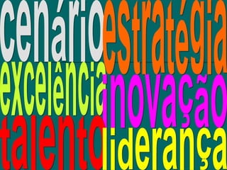 cenário estratégia excelência inovação talento liderança 