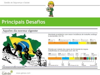 www.galvao.com
Gestão de Segurança e Saúde
Principais Desafios
 
