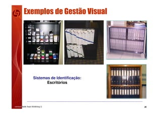 30
Sistemas de Identificação:
Escritórios
Exemplos de Gestão Visual
 