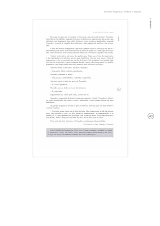 43
Variantes lingüísticas: dialetos e registros
Unidade1
 