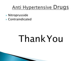  Nitroprusside
 Contraindicated
ThankYou
 