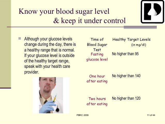Pbrc 2009 11 Know Your Blood Sugar Level Pbrc 2009 11 Know Your Blood Sugar Level
