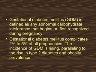 Gestational diabetes | PPT