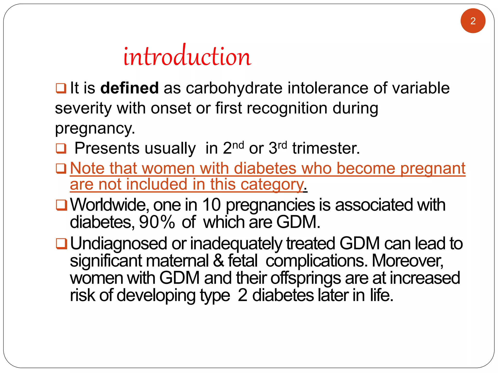 Gestational diabetes mellitus | PPTX