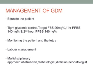 Gestational diabetes mellitus | PPTX