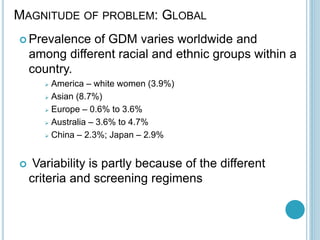 Gestational diabetes mellitus by sushant | PPTX